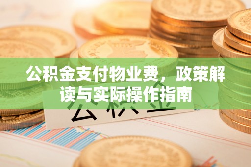 溪州公积金支付物业费，政策解读与实际操作指南