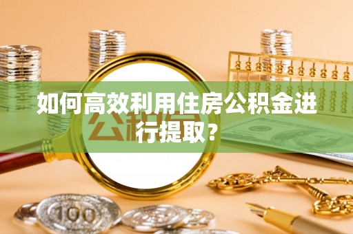 溪州如何高效利用住房公积金进行提取？